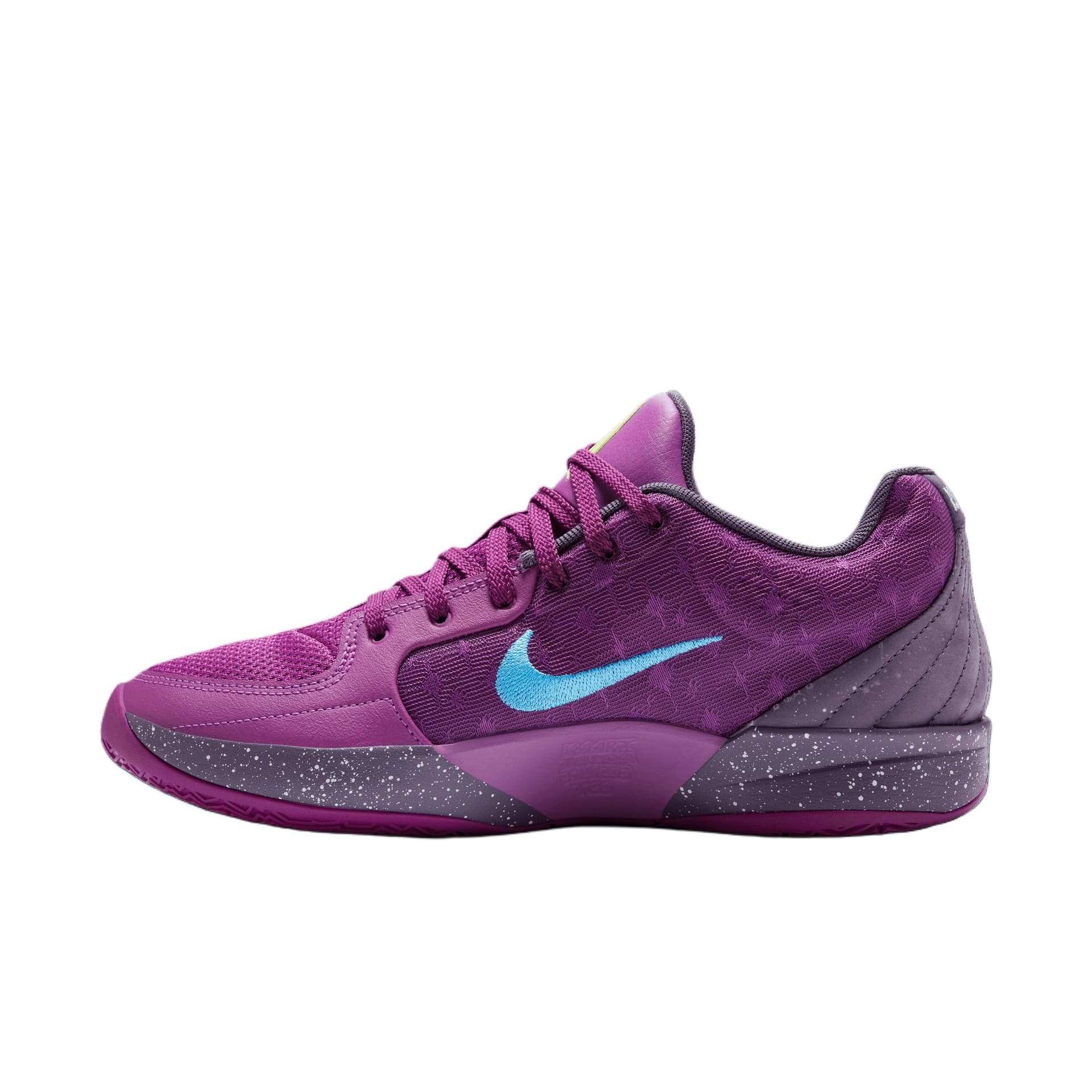 Кроссовки для баскетбола Nike Ja 2 Low Топ Баскетбольные кроссовки Мужские Фиолетовые Желтые Азиатская версия - изображение 2