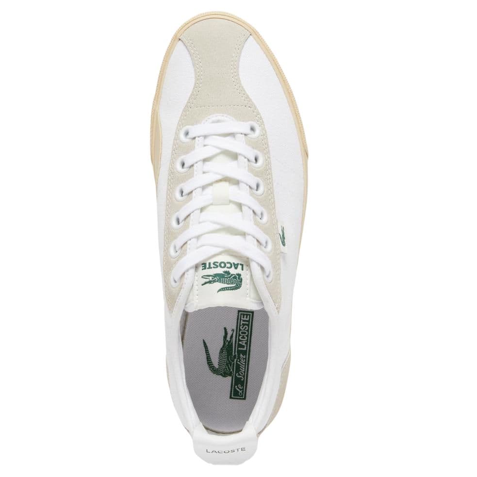 Кеды LACOSTE Противоскользящие Износостойкие Низкие Кеды Мужские Белые - изображение 4