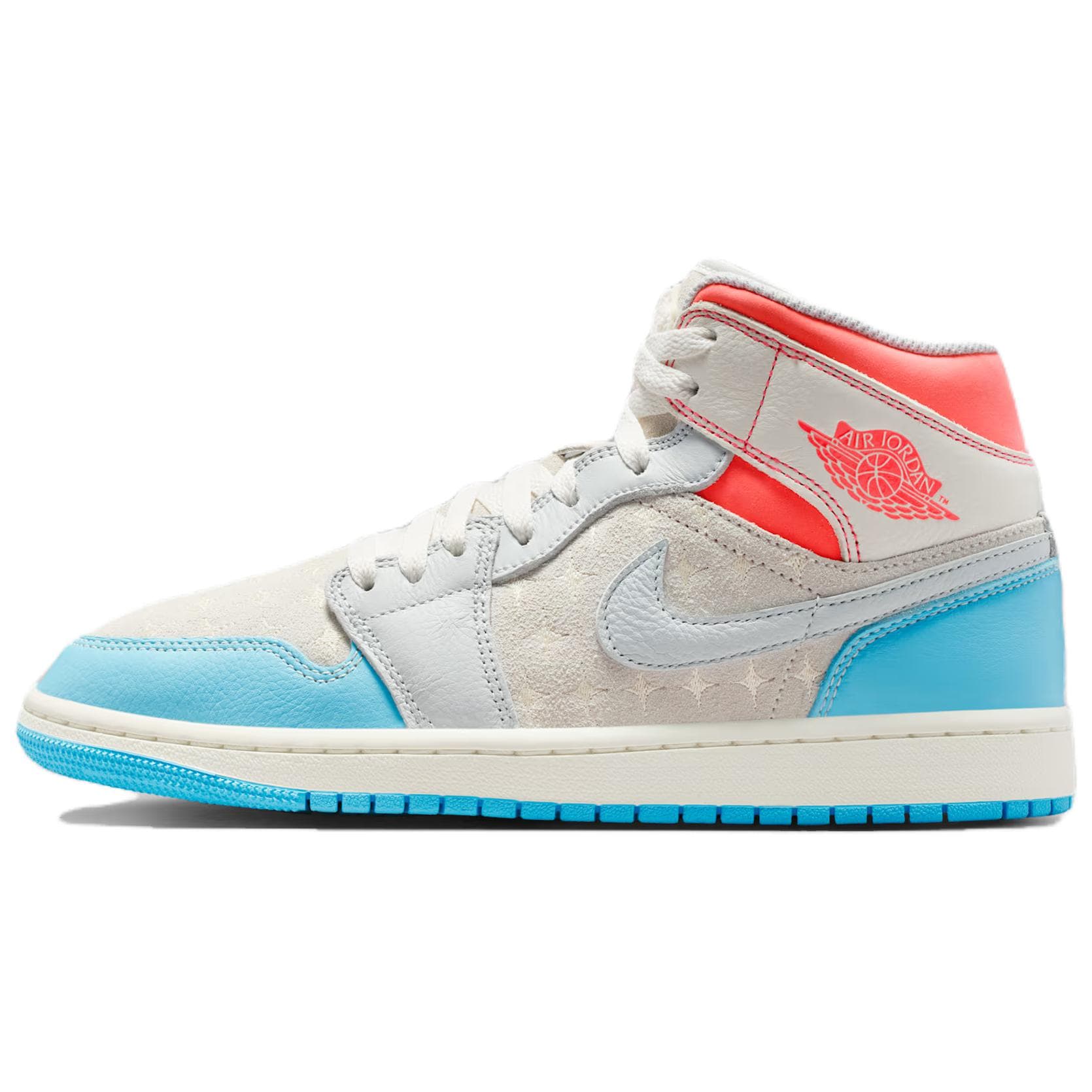 Ретро баскетбольные кроссовки Jordan Air Jordan 1 Support MID Vintage Баскетбольные Кроссовки Женские Белые Синие - изображение 1
