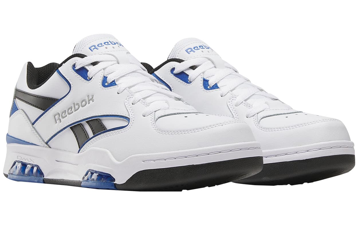 Ретро баскетбольные кроссовки Reebok BB 4500 DMX Устойчивые к истиранию Низкие Баскетбольные Кроссовки Унисекс Синие Белые - изображение 2