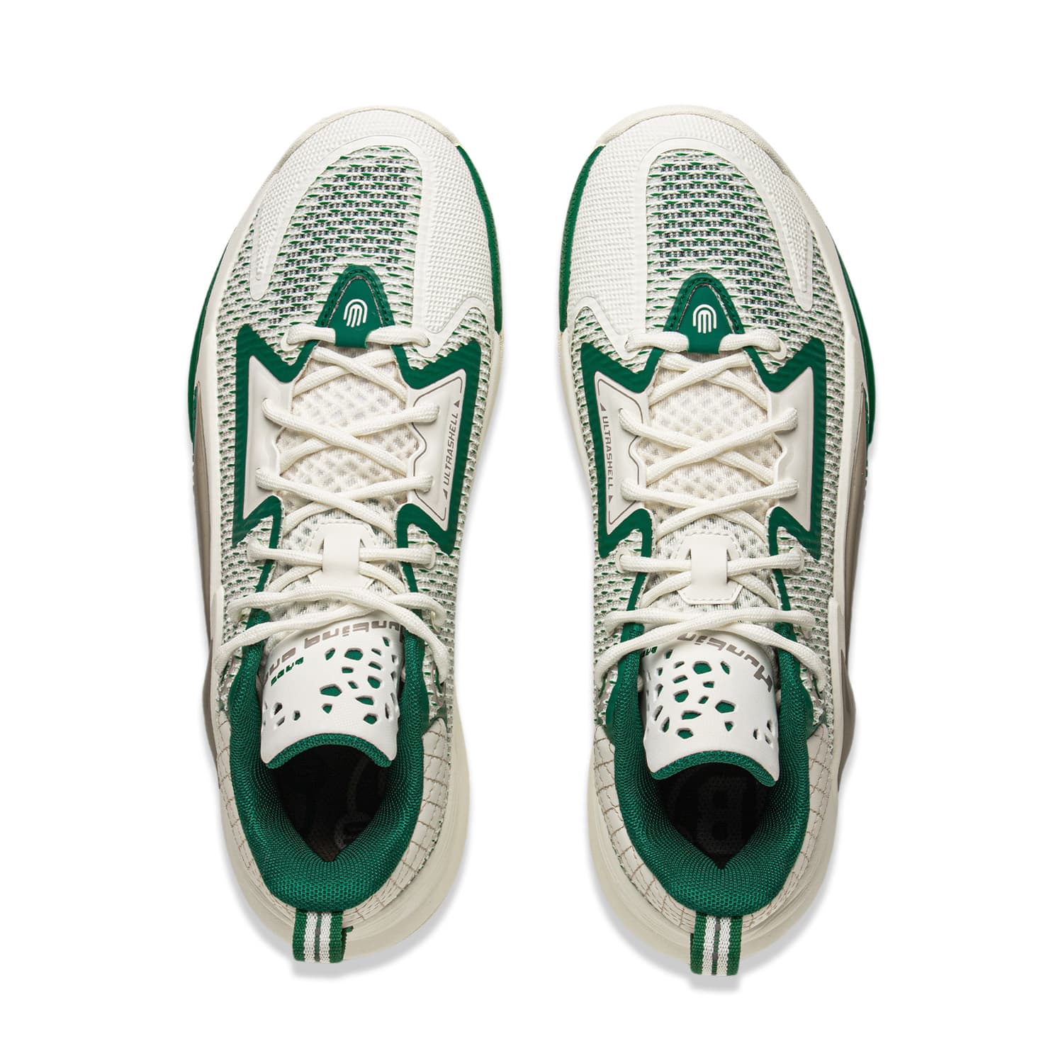 Кроссовки для баскетбола Li-Ning Баскетбольные кроссовки для игры с устойчивостью, амортизацией и покрытием, низкие, мужские, бежево-зеленый - изображение 4