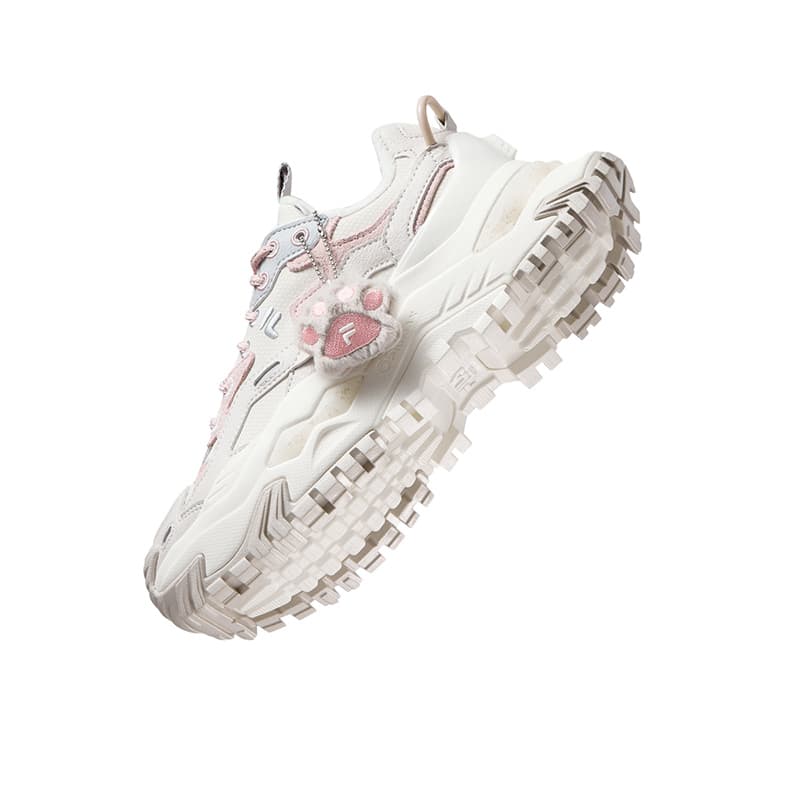 Кроссовки FILA FUSION BIANCO WE С флисовой подкладкой Модные спортивные массивные кроссовки Женские Молочно-белый Розовый - изображение 5