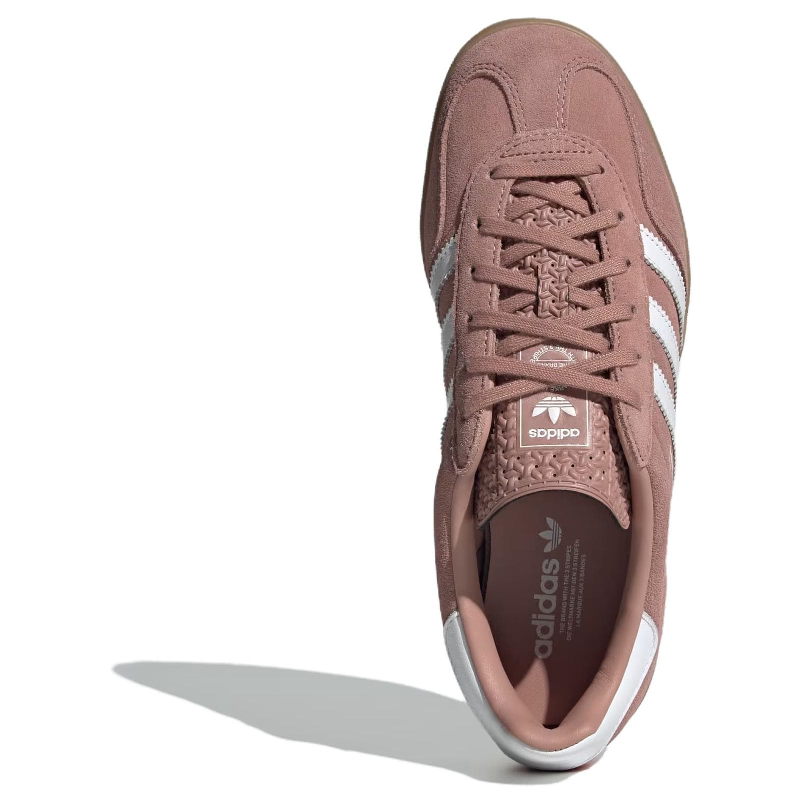 Кроссовки Adidas Originals GAZELLE INDOOR Удобный And Легкий Low Топ Скейтборд Обувь Женские Розово-белый - изображение 3