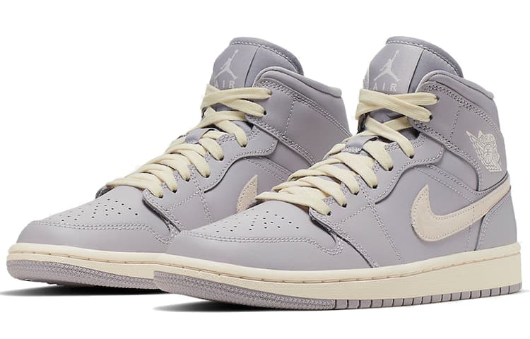 Ретро баскетбольные кроссовки Jordan Air Jordan 1 Mid "Light Bone" — фото 3