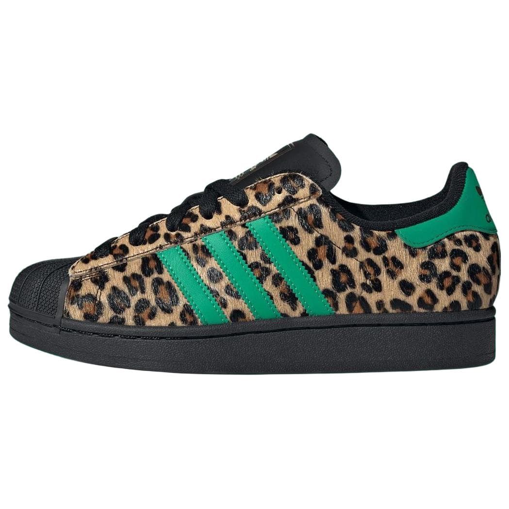 Кроссовки Adidas Originals Superstar Замша Low Топ Скейтборд Обувь Женские Черно-зеленый - изображение 1