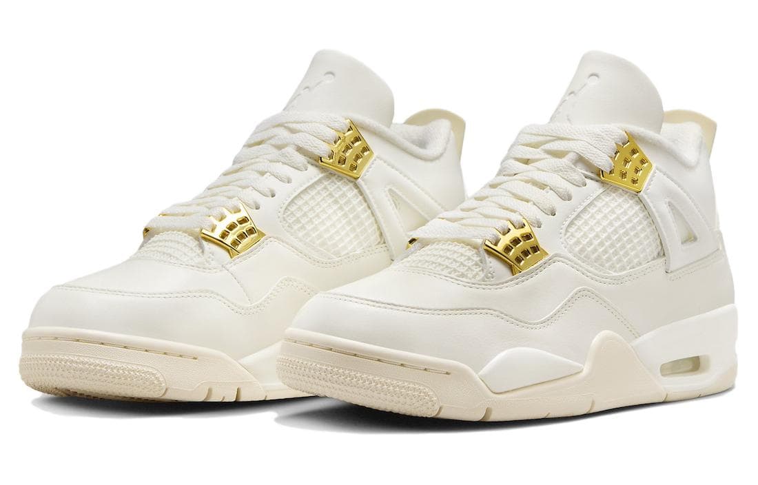 Ретро баскетбольные кроссовки Jordan Air Jordan 4 "Metallic Gold" - изображение 3