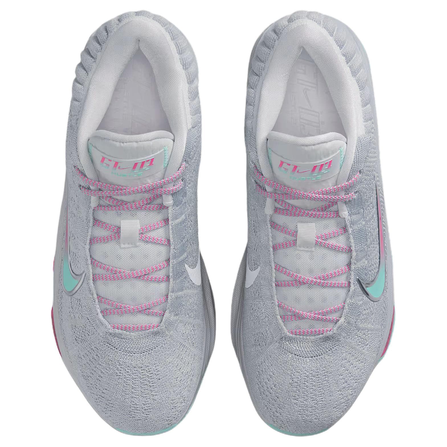 Кроссовки для баскетбола Nike GT Hustle 3 Low Баскетбольные кроссовки Унисекс Серый Синий - изображение 4