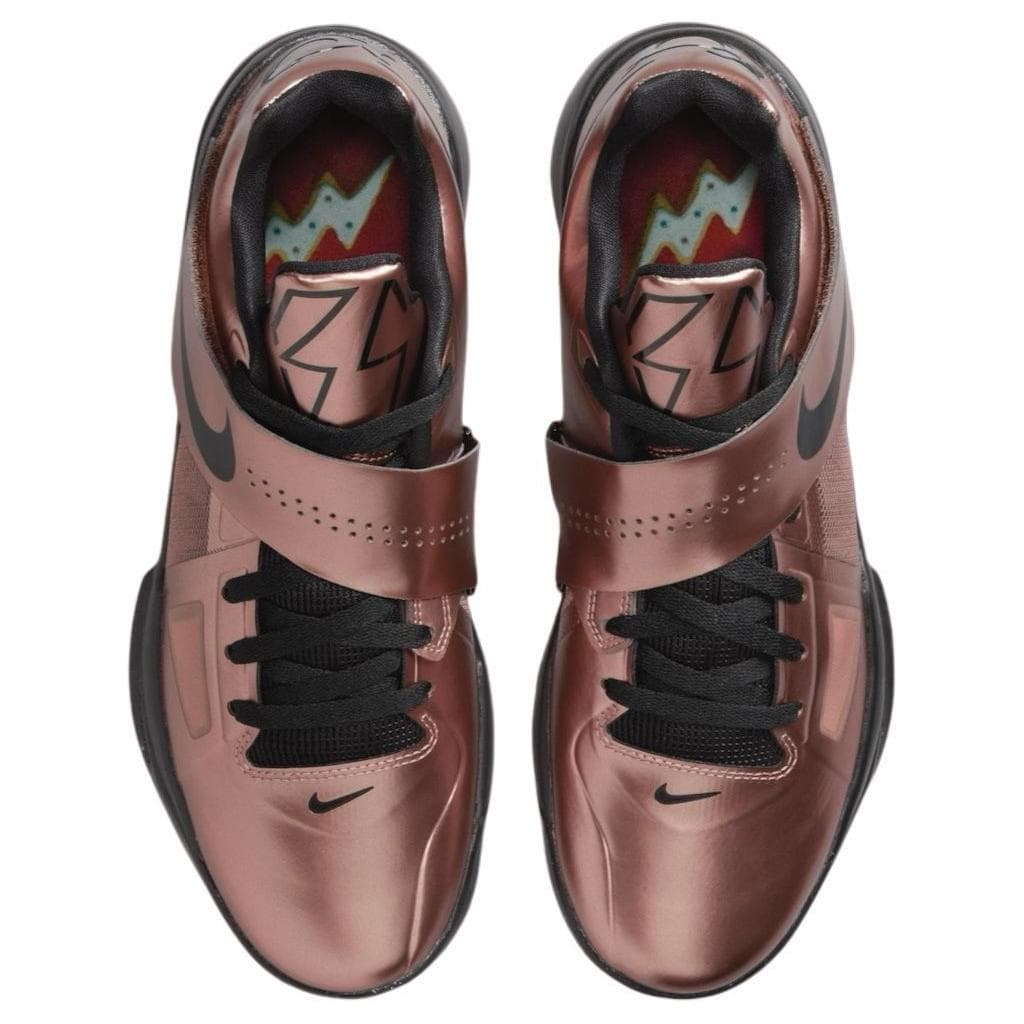 Кроссовки для баскетбола Nike KD 4 Противоскользящие Устойчивые к износу Низкие Баскетбольные кроссовки Мужские Бронзовые - изображение 4