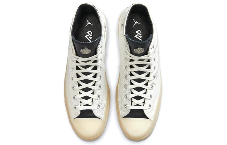 Ретро баскетбольные кроссовки Converse x Jordan Air Jordan 16 "Why Not Chuck" 1970s High Black White - изображение 11