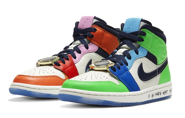 Ретро баскетбольные кроссовки Melody Ehsani x Air Jordan 1 Mid "Fearless"