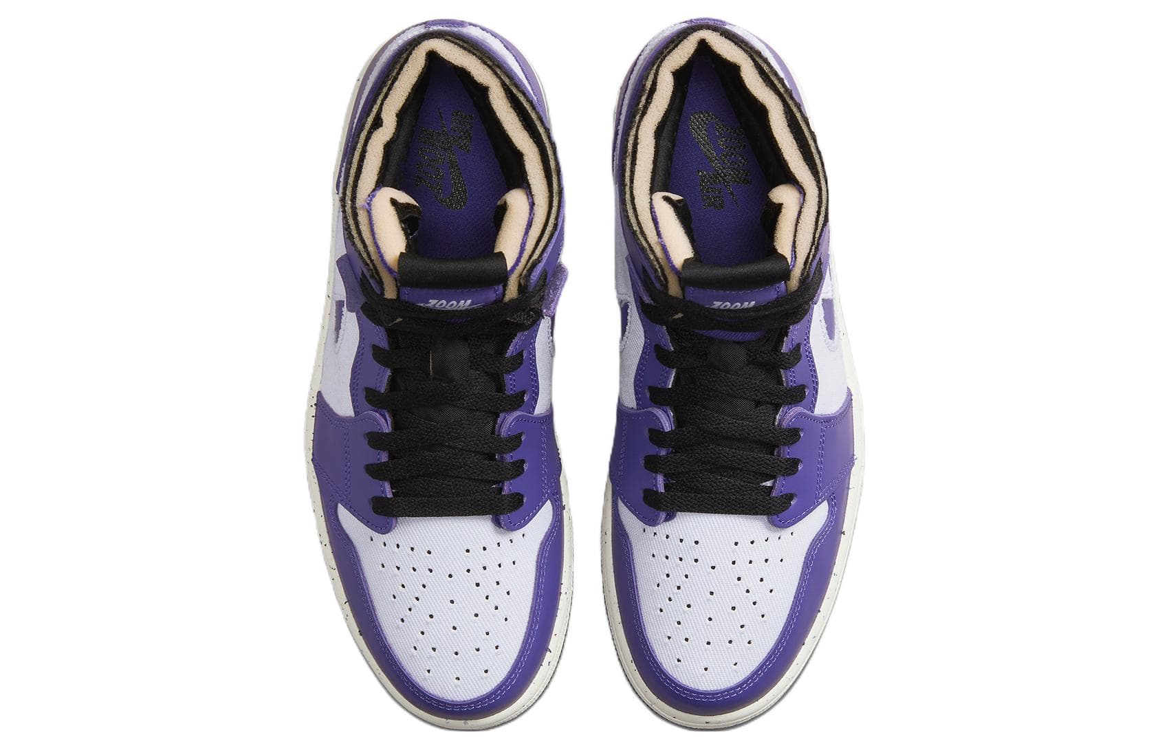 Ретро баскетбольные кроссовки Jordan Air Jordan 1 Zoom Air CMFT White Purple — фото 4