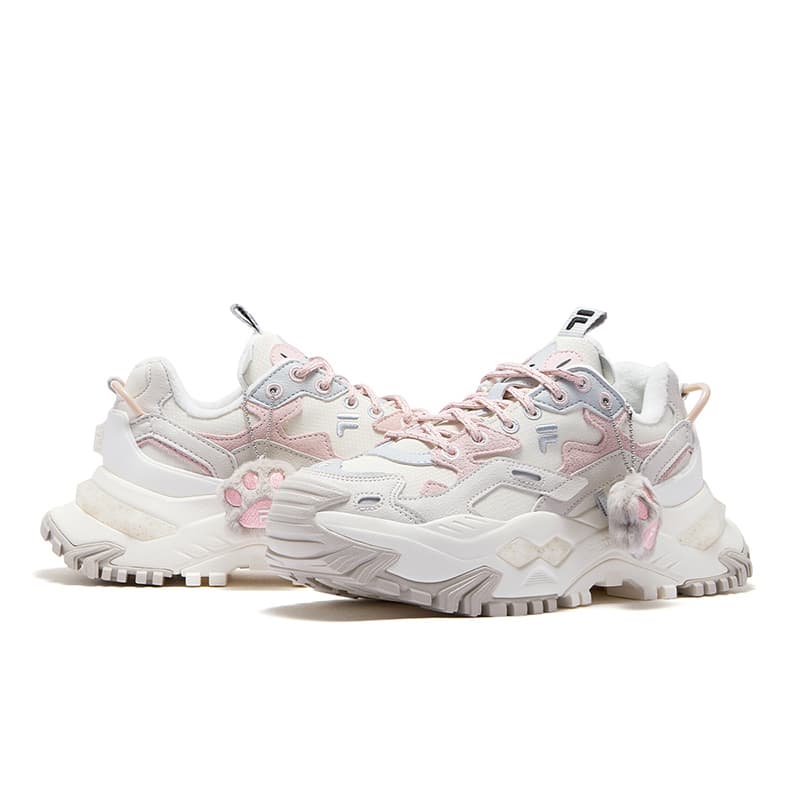 Кроссовки FILA FUSION BIANCO WE С флисовой подкладкой Модные спортивные массивные кроссовки Женские Молочно-белый Розовый - изображение 3