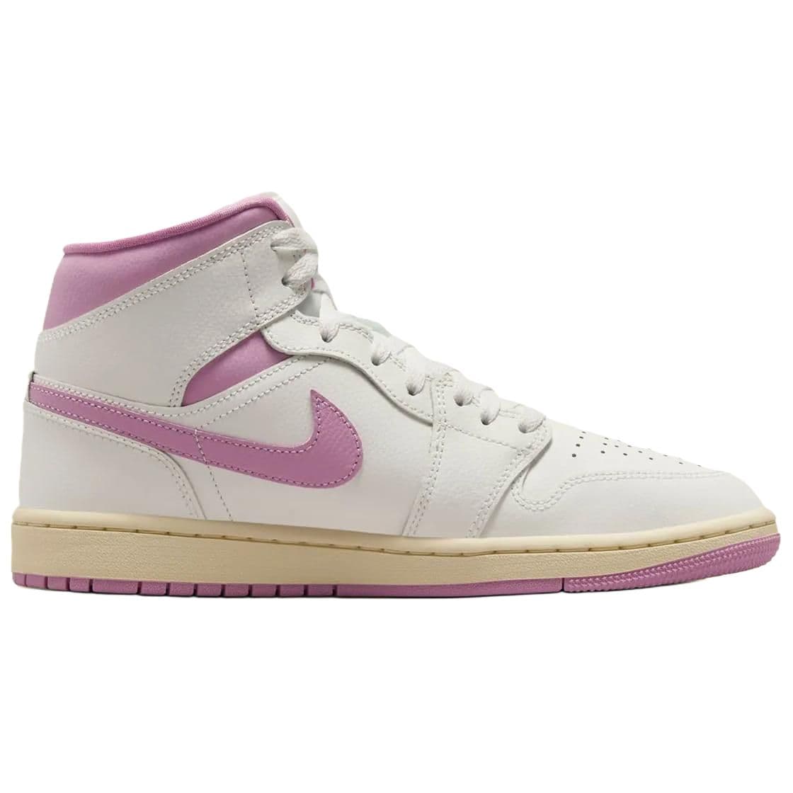 Ретро баскетбольные кроссовки Jordan Air Jordan 1 Противоскользящие Устойчивые к износу MID Топ Ретро-баскетбольные кроссовки Женские Белый Фиолетовый - изображение 2