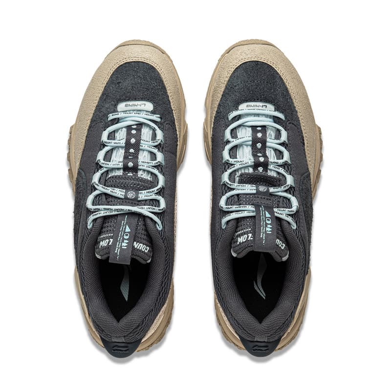Кроссовки Li-Ning CF Retro Hiking V2 Женские низкие треккинговые кроссовки с амортизацией, черно-коричневые - изображение 4