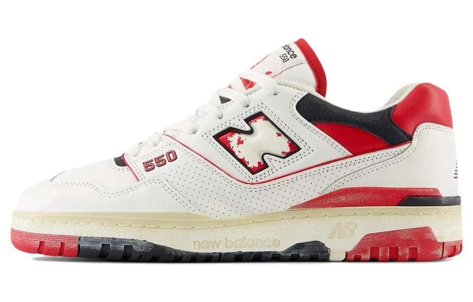 Ретро баскетбольные кроссовки New Balance 550 "Vintage Red" - изображение 1