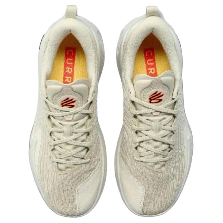 Кроссовки для баскетбола Under Armour Curry 12 противоскользящие устойчивые к истиранию низкие баскетбольные кроссовки унисекс бежевые - изображение 3