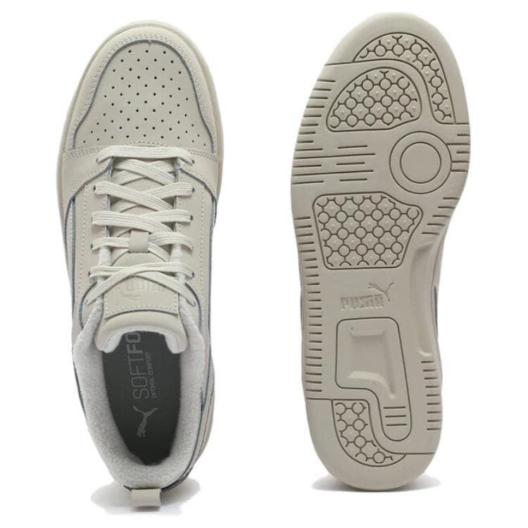 Кроссовки PUMA Rebound V6 Устойчивые к истиранию Низкие Кроссовки для скейтбординга Унисекс Серые - изображение 5
