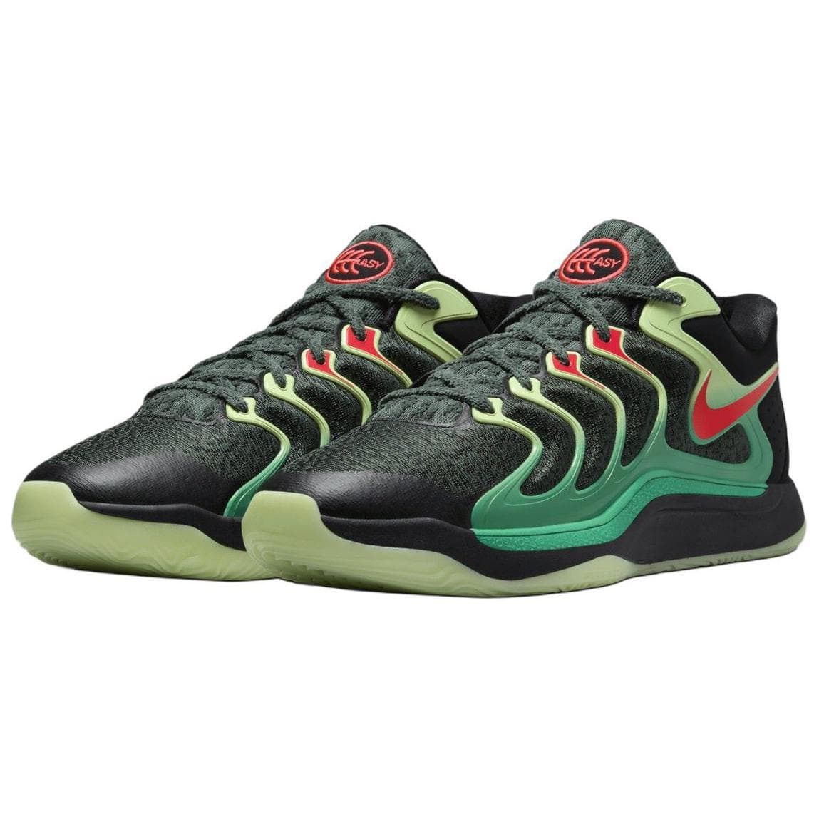 Кроссовки для баскетбола Nike KD 17 Противоскользящие устойчивые к истиранию низкие баскетбольные кроссовки для мужчин темно-зеленые - изображение 3