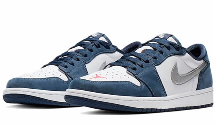 Ретро баскетбольные кроссовки Jordan Air Jordan 1 SB Low Midnight Navy — фото 3