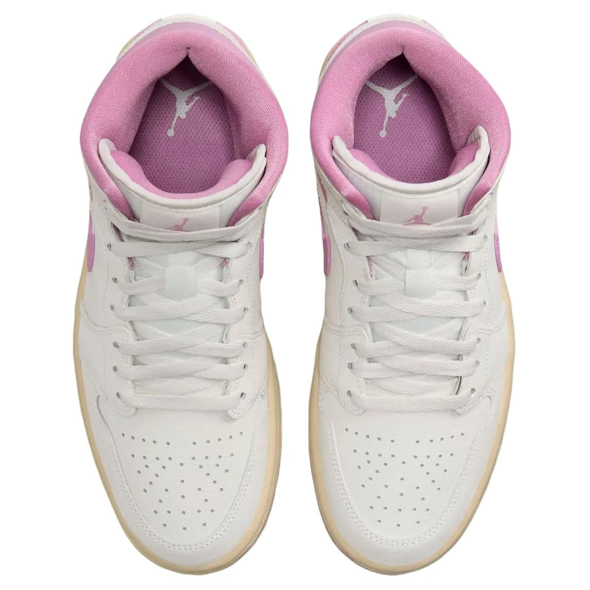 Ретро баскетбольные кроссовки Jordan Air Jordan 1 Противоскользящие Устойчивые к износу MID Топ Ретро-баскетбольные кроссовки Женские Белый Фиолетовый - изображение 4