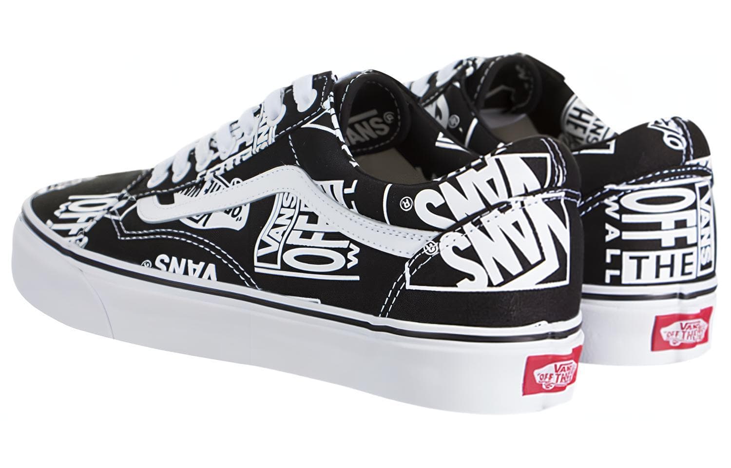 Кеды Vans Old Skool Mix Logo Black White - изображение 4