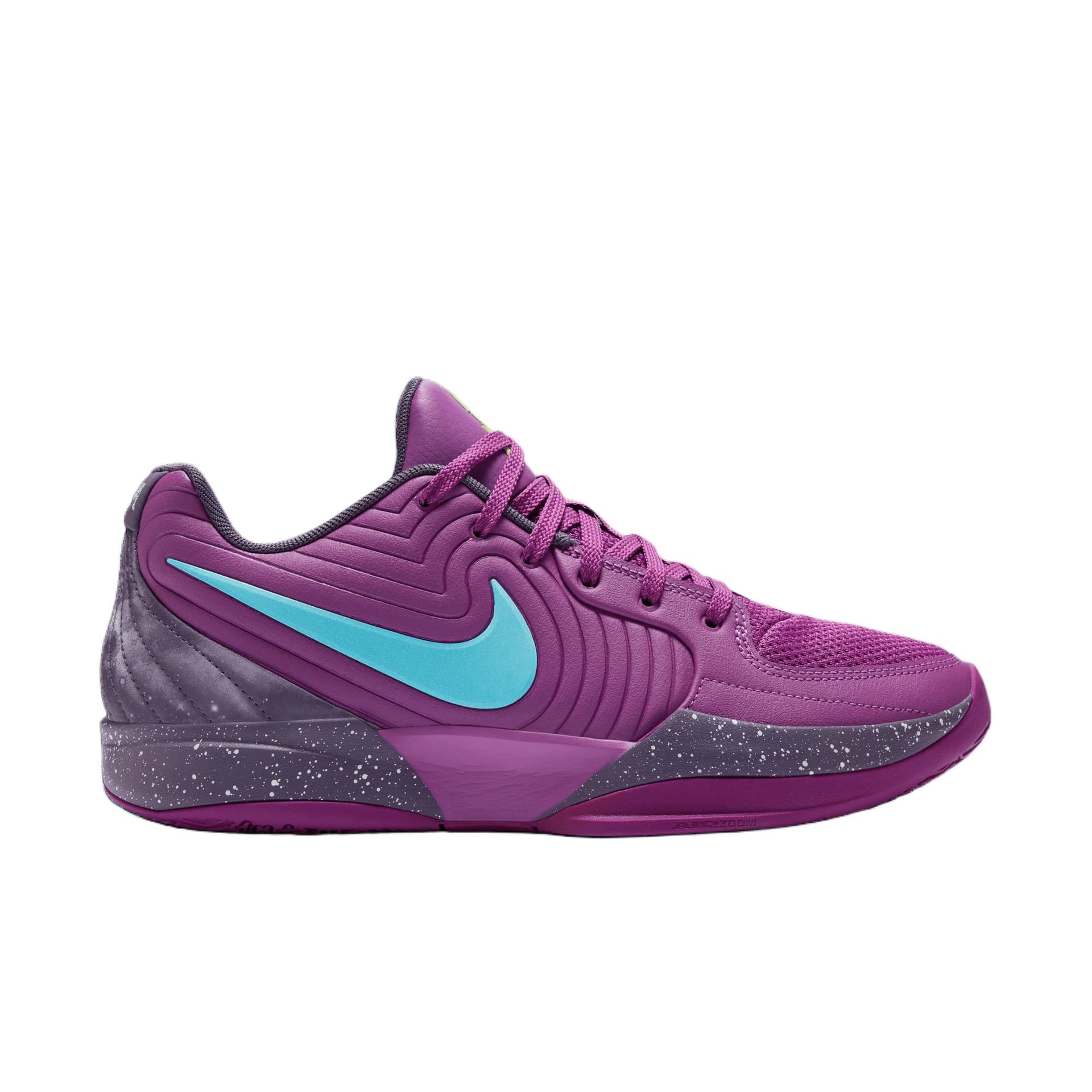 Кроссовки для баскетбола Nike Ja 2 Low Топ Баскетбольные кроссовки Мужские Фиолетовые Желтые Азиатская версия - изображение 9