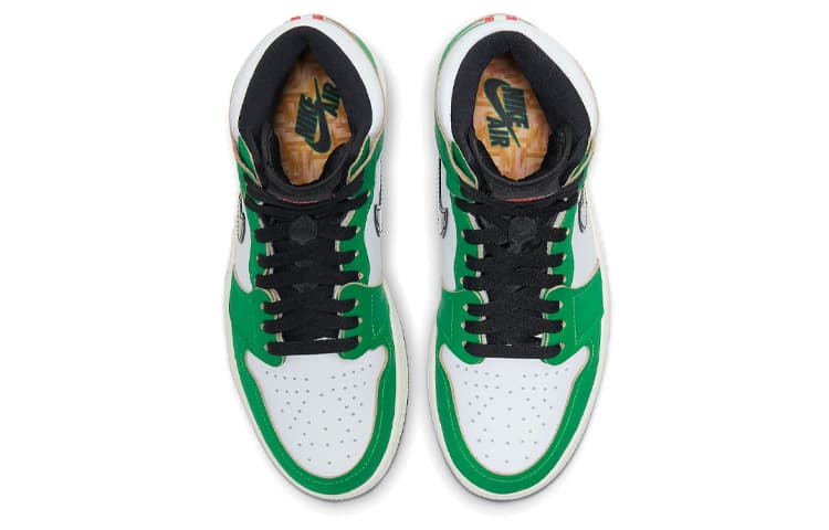 Ретро баскетбольные кроссовки Jordan Air Jordan 1 Retro High OG "Lucky Green" - изображение 4
