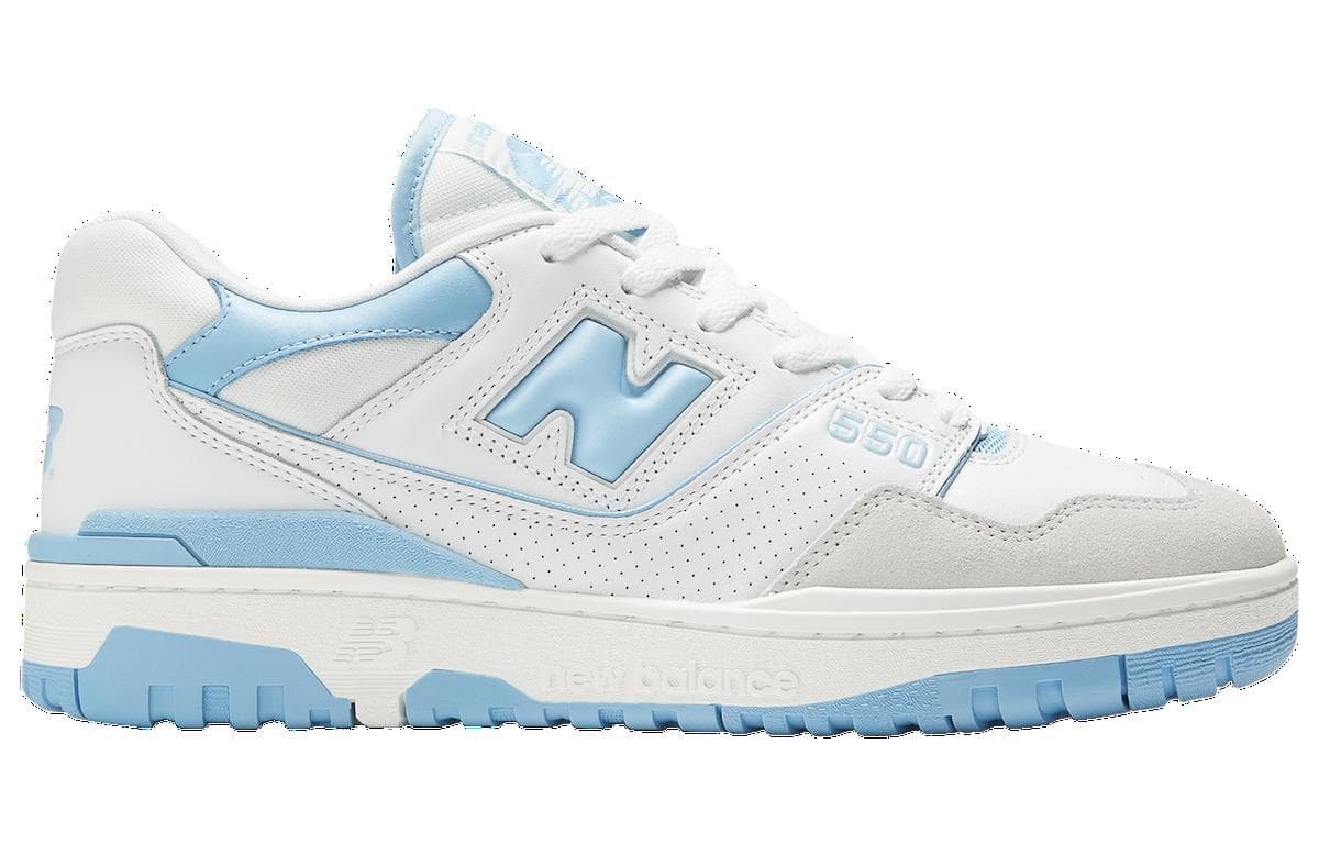 Ретро баскетбольные кроссовки New Balance 550 Blue White - изображение 2