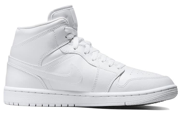 Ретро баскетбольные кроссовки Jordan Air Jordan 1 Mid Triple White — фото 2