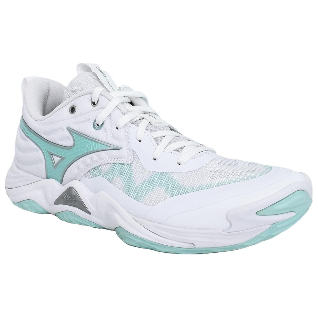 Кроссовки для спортзала Mizuno WAVE MOMENTUM ELITE Низкие Тренировочные Кроссовки Женские Белые Зеленые - изображение 3
