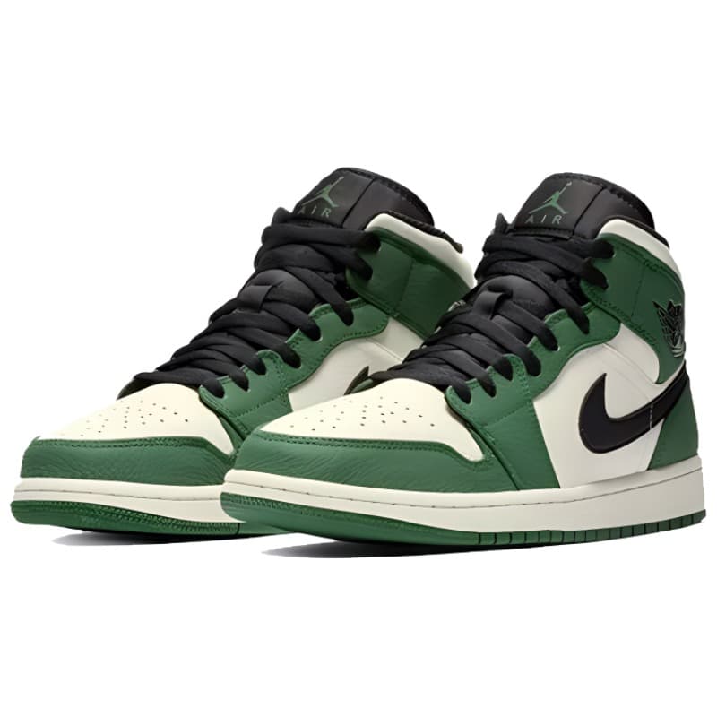 Ретро баскетбольные кроссовки Jordan Mid Retro Basketball Shoes White Green - изображение 2