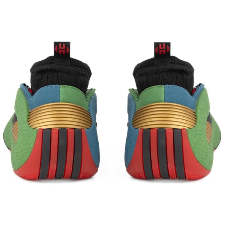 Кроссовки для баскетбола Adidas x Deal Лайфстайл Harden Vol. 8 Богатство GOD MID Топ Баскетбольные кроссовки Мужской Синий Зеленый - изображение 5