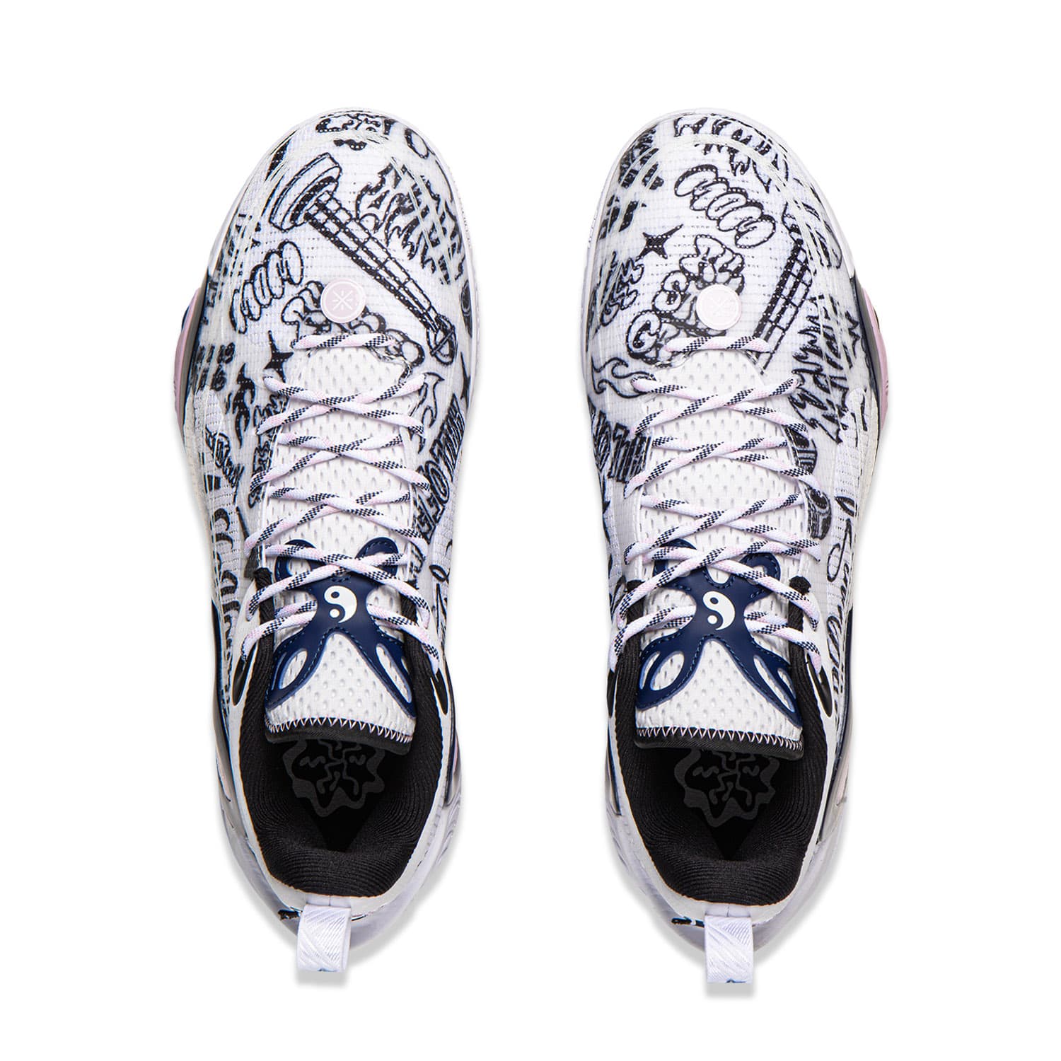 Кроссовки для баскетбола Li NING DLO 1 Амортизация Low Топ Баскетбольные кроссовки Мужской Белый черный - изображение 4