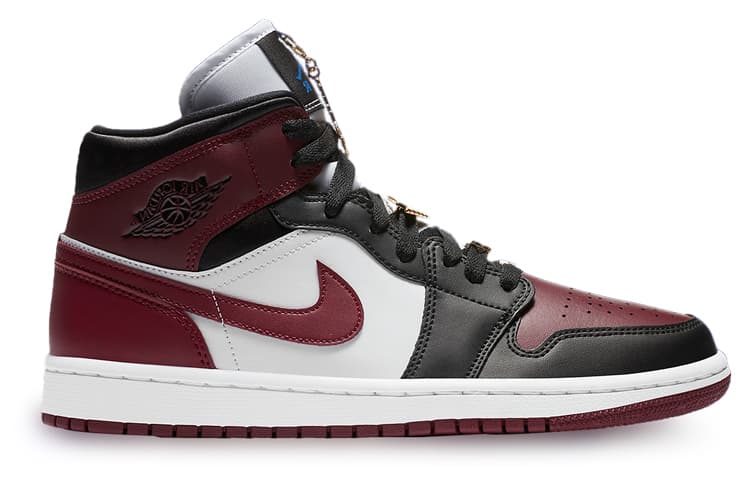Ретро баскетбольные кроссовки Jordan Air Jordan 1 Mid "Maroon" - изображение 2