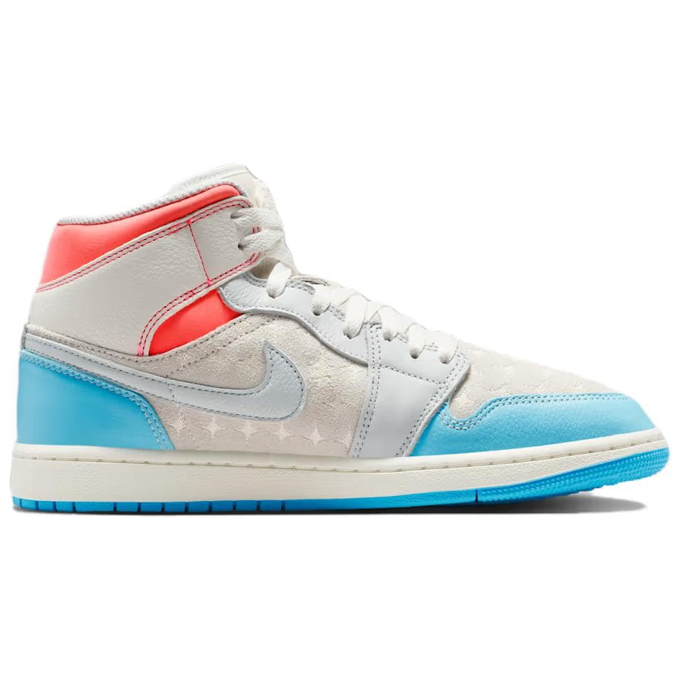 Ретро баскетбольные кроссовки Jordan Air Jordan 1 Support MID Vintage Баскетбольные Кроссовки Женские Белые Синие - изображение 2