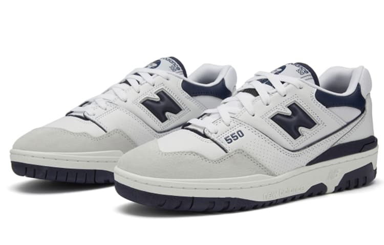 Ретро баскетбольные кроссовки New Balance 550 Navy - изображение 3