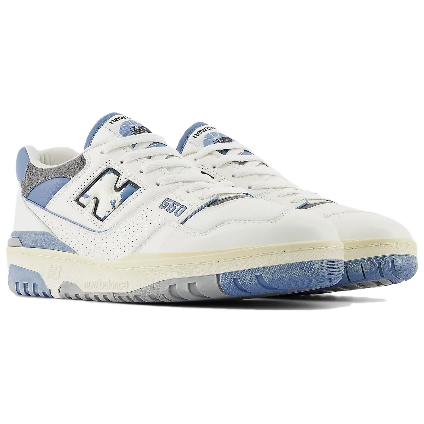 Ретро баскетбольные кроссовки New Balance 550 Blue White - изображение 2