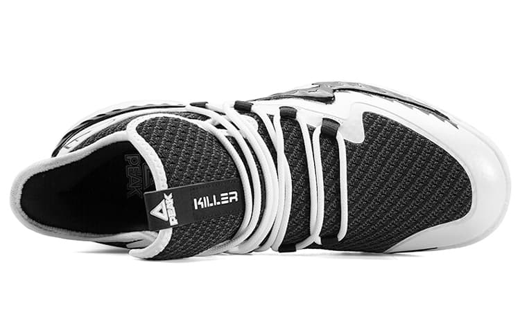 Кроссовки для баскетбола PEAK Mid Basketball Shoes Black White - изображение 4