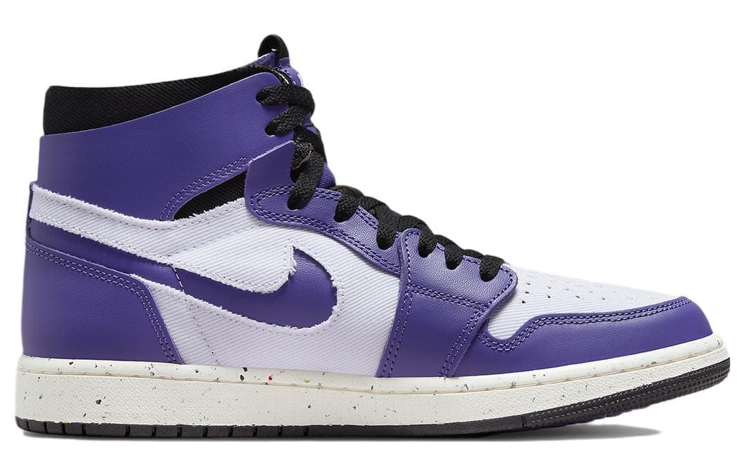 Ретро баскетбольные кроссовки Jordan Air Jordan 1 Zoom Air CMFT White Purple — фото 2