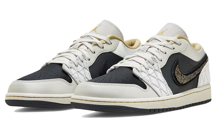 Ретро баскетбольные кроссовки Jordan Air Jordan 1 Low SE Black Grey - изображение 3