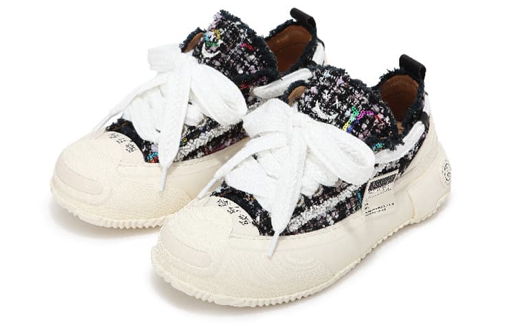 Кеды xVESSEL g.o.p. 2.0 marshmallow lows "black tweed" - изображение 6