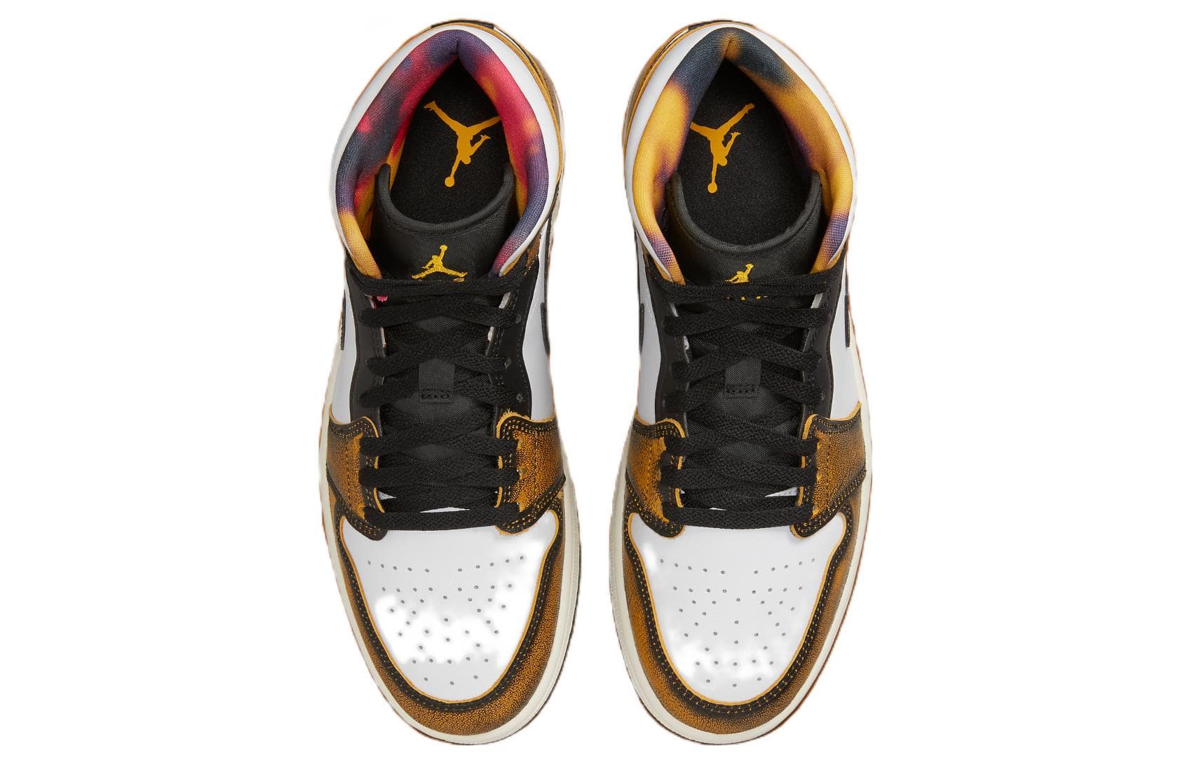 Ретро баскетбольные кроссовки Jordan Air Jordan 1 Mid SE White Yellow Black - изображение 3