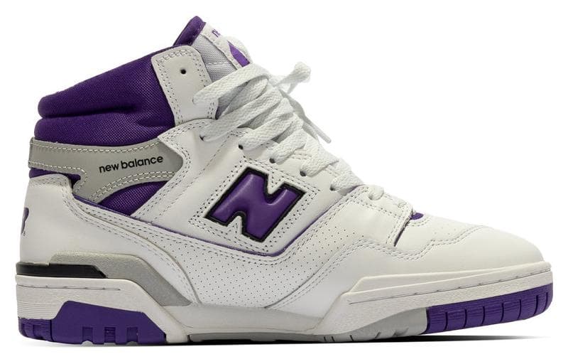 Ретро баскетбольные кроссовки New Balance 650 White Purple - изображение 2
