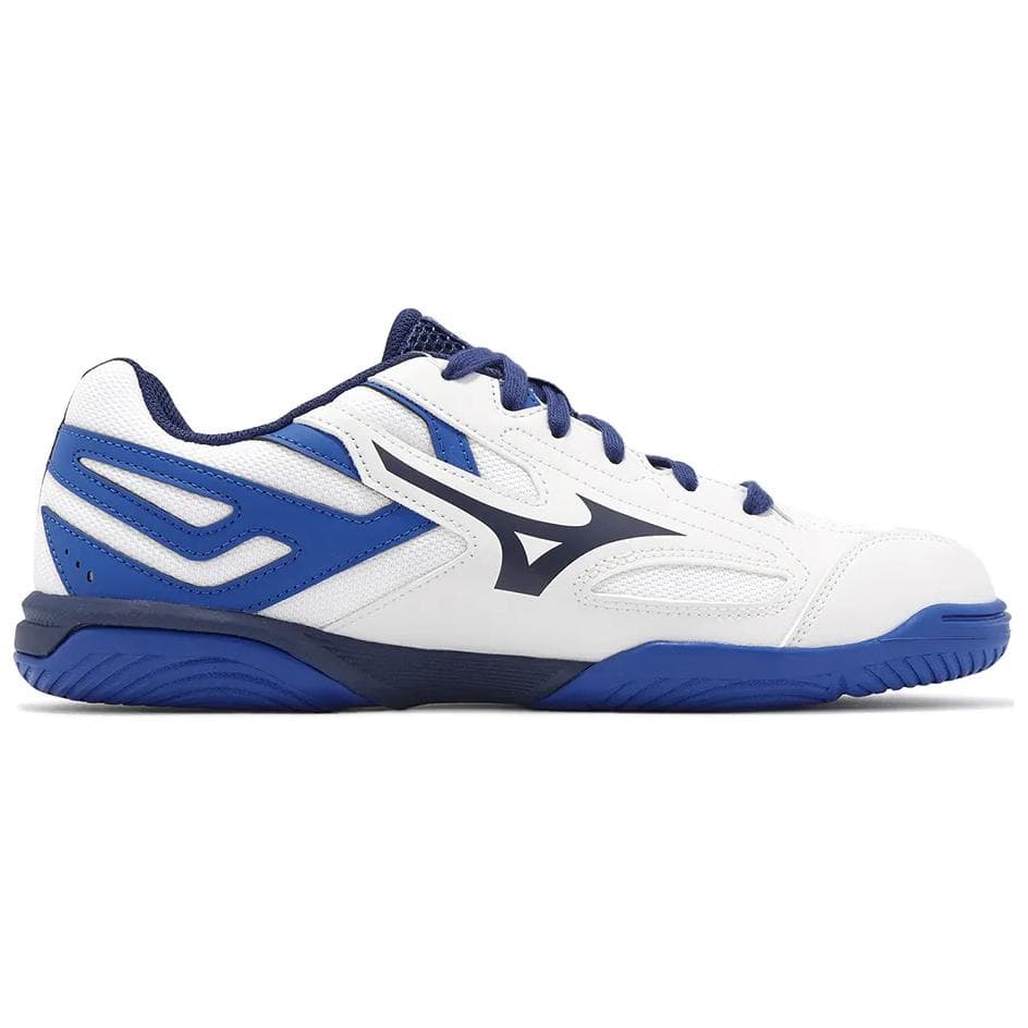 Кроссовки для спортзала Mizuno противоскользящие устойчивые к истиранию низкие кроссовки для тренировок унисекс белые и синие - изображение 2