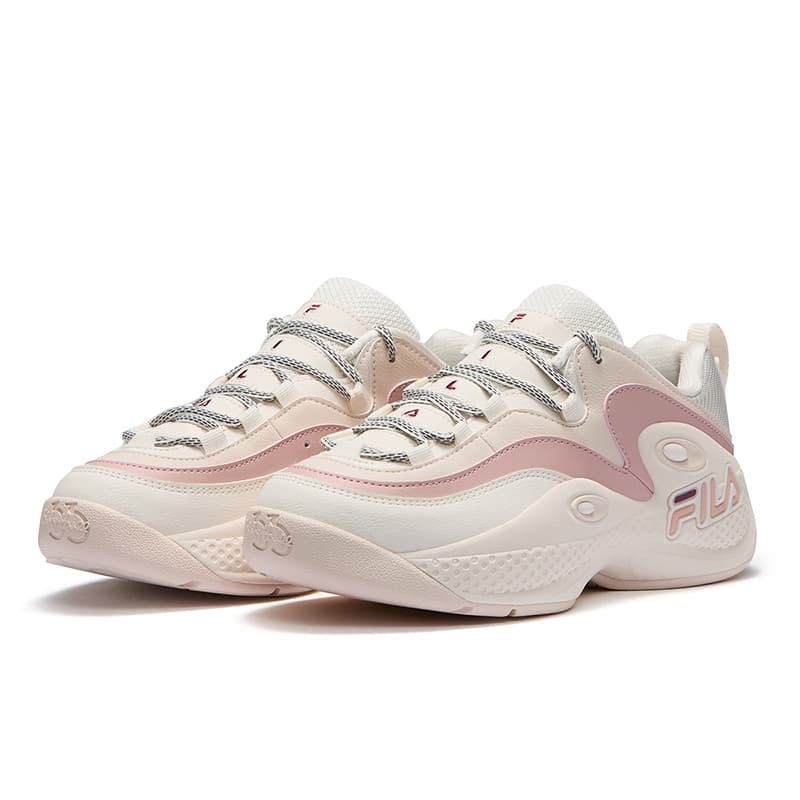 Кроссовки для баскетбола FILA FUSION GH3 Амортизация Low Топ Баскетбольные кроссовки Women's White Розовый - изображение 3