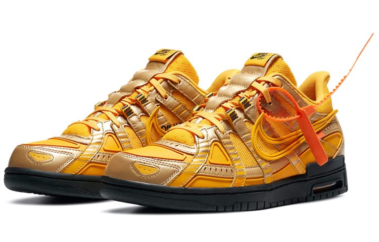 Кроссовки OFF-WHITE x Nike Rubber Dunk "University Gold" - изображение 3