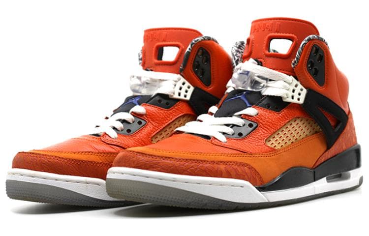 Ретро баскетбольные кроссовки Jordan Spizike Knicks Orange Blue - изображение 3