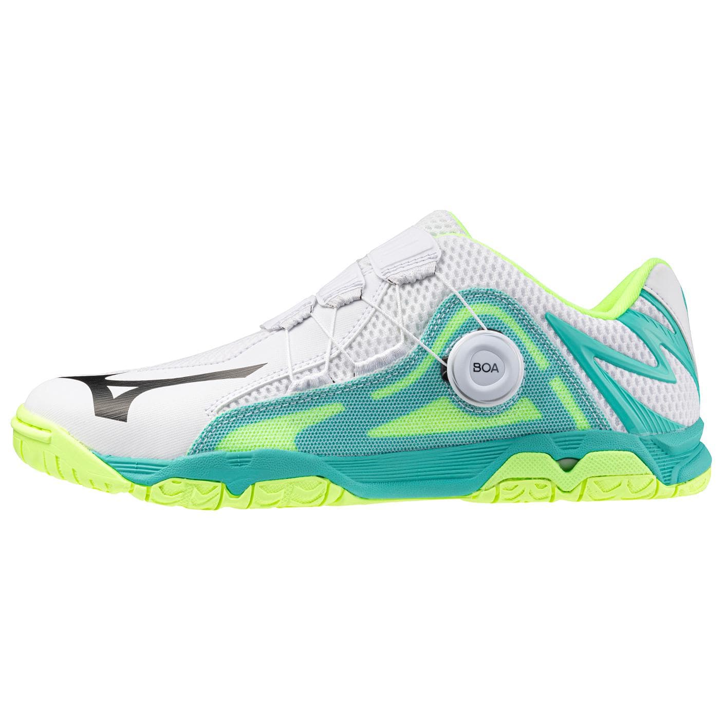 Кроссовки для спортзала Mizuno противоскользящие устойчивые к истиранию низкие кроссовки для тренировок мужские белые зеленые - изображение 1