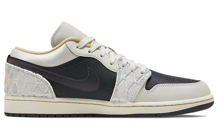 Ретро баскетбольные кроссовки Jordan Air Jordan 1 Low SE Black Grey - изображение 2