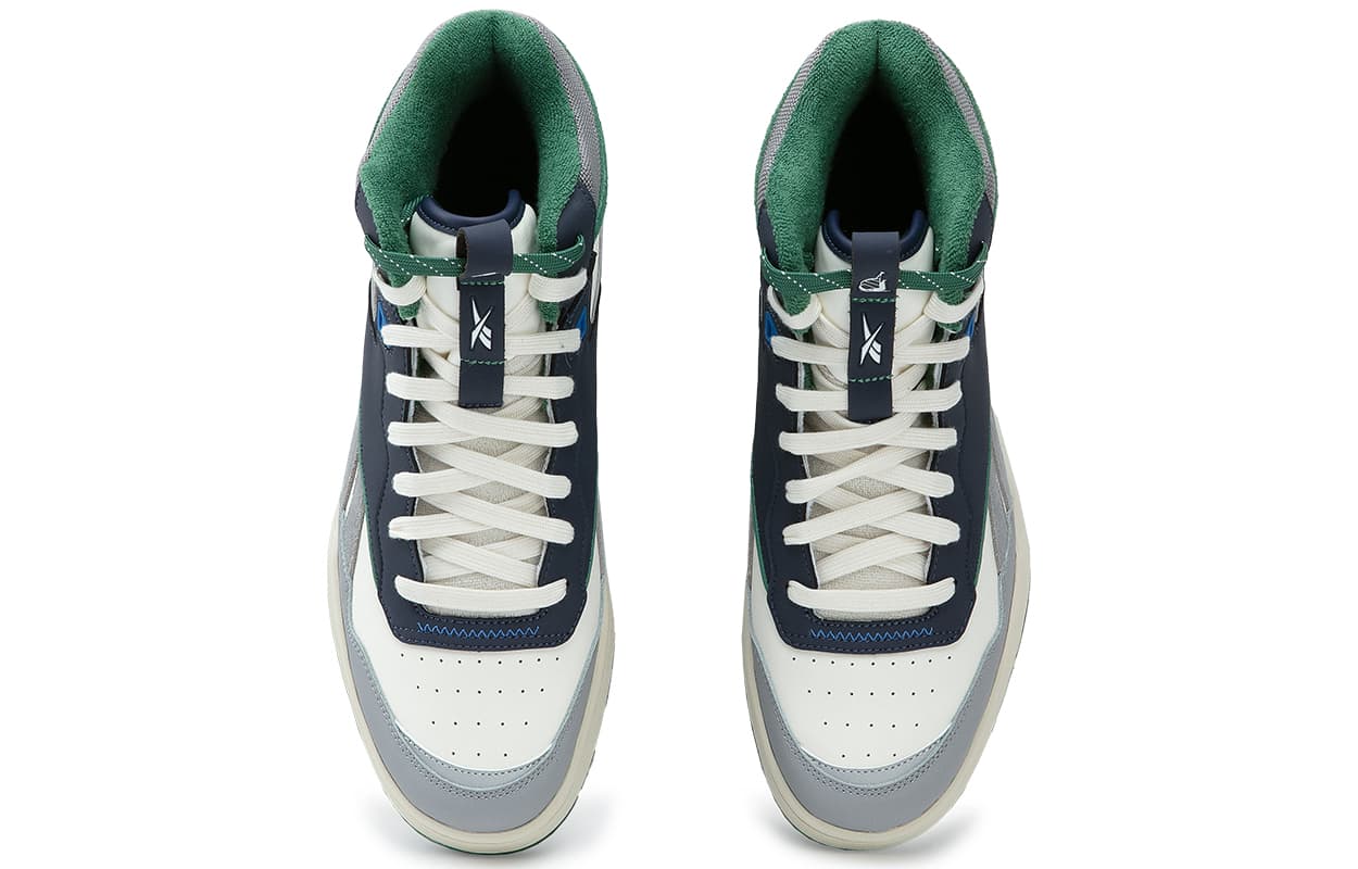 Ретро баскетбольные кроссовки Nautica x Reebok BB 4000 II MID White Green - изображение 4